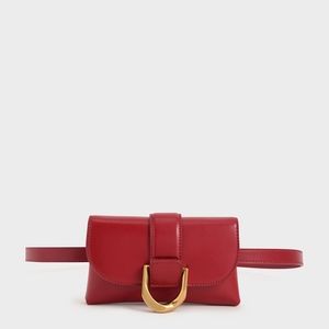 Charles and Keith: Gabine Crossbody Bag - Red